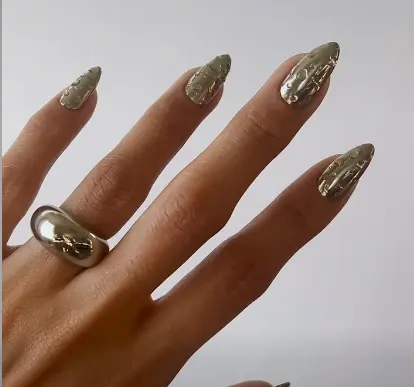 chrome nail art